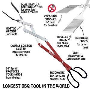 Bbqs Accessories: BBQ Croc 15″ 3 in 1 Barbecue Tool