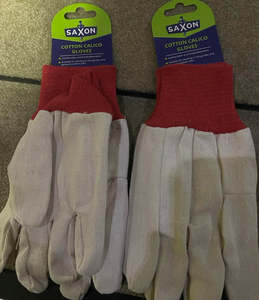 Material Handling: Garden - Saxon Cotton Calico Gardening Gloves