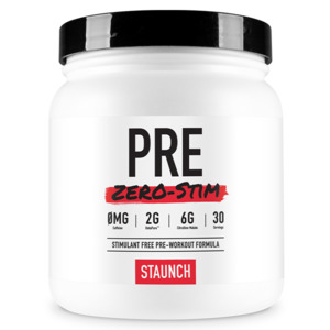 Staunch Nutrition: Staunch Nutrition Pre Zero-Stim Pre-Workout