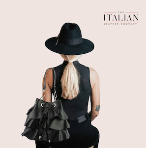 Isabella Bucket Handbag Italian Leather