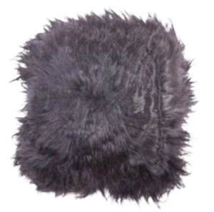 Products: Icelandic Long Hair Cushion - Noir Home Decor Italian Leather