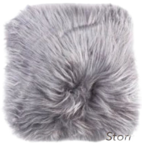 Products: Icelandic Long Hair Cushion - Storm Home Decor Italian Leather