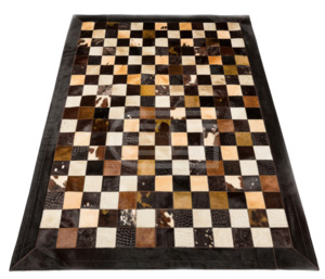 Products: Patchwork Rug - Royale Home Decor Italian Leather