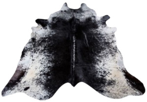 Products: Cowhide Rug - Speckled Black Dark Home Decor Italian Leather