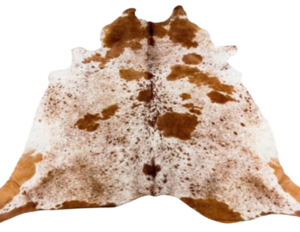 Products: Cowhide Rug - Speckled Brown Spotted Italian Leather