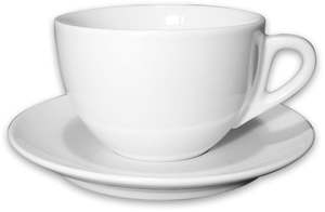 Ancap - Verona - Plain white cups and saucers - caffé italiano