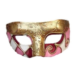 Products: Masquerade Mask - Harlequin Duo (Pink)