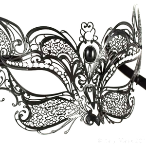 Metal Filigree Masquerade Mask - Micio