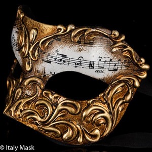 Masquerade Mask - Stucco Musica Gold