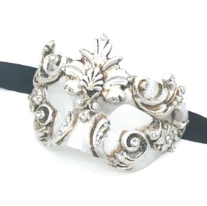 Masquerade Mask - Baroque silver
