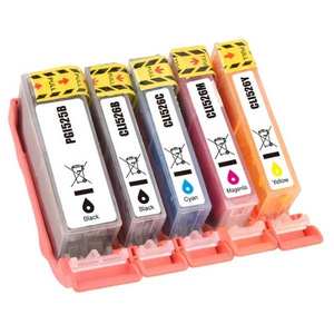 Compatible Inkjet Bundle Pack: Substitute to Canon PGI525 & CLI526 Series