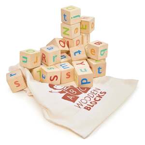 Baby Toddler Gifts: Alphabet Spelling Blocks – Mentari | Wooden Toy NZ