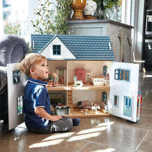 Baby Toddler Gifts: Dovetail Doll House - Tender Leaf Toys | Large Wooden Doll House NZ