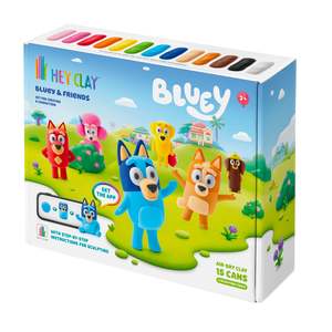 Fidget Sensory Gifts: HEY CLAY - Bluey & Friends, Series Collection Clay Set - 15 CANS