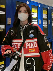 Unisex: Unisex American Retro Racing Baseball Jacket