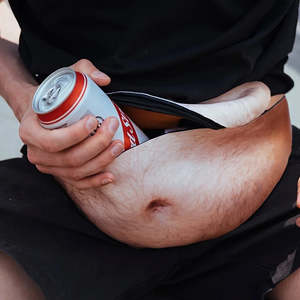 Funny Dad Belly Fanny Pack – 3D Fake Beer Belly Waist Bag