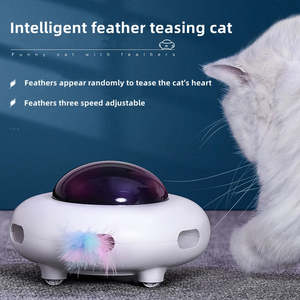 New Arrivals 1: Smart Interactive UFO Cat Toy with Automatic Feather Teaser