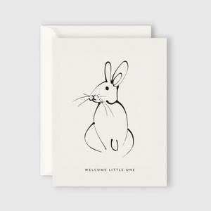 Welcome Little One Rabbit Card