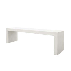 Furniture: Palma Long Bench White - 160CM