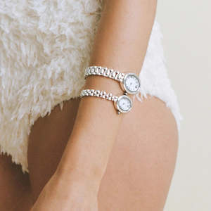 Fine Baby Link Watch - White Gold