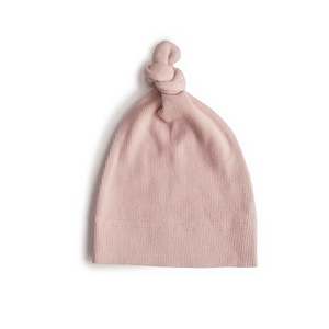 Ribbed Baby Beanie - Blush (0-3 months)