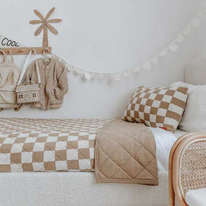 PILLOWCASE - KHAKI GINGHAM