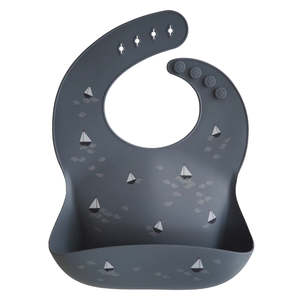 Mealtime: Silicone Baby Bib - Boats