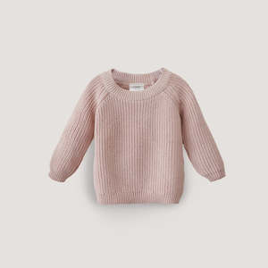 Tops: Chunky Knit Sweater - Blush