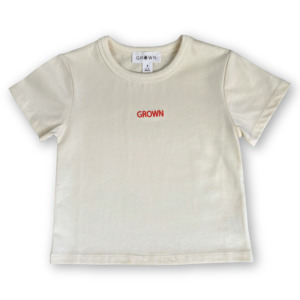 Tops: ORGANIC EVERYDAY COTTON TEE - MILK
