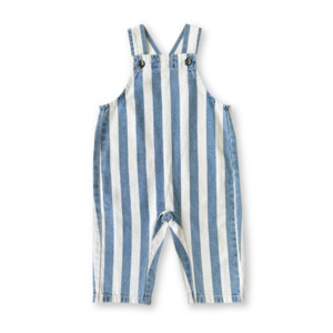 DENIM STRIPE OVERALLS