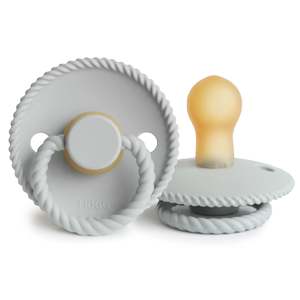 Dummies Teethers: Silver Grey Natural Rubber Pacifier 2 Pack - 0-6 Months