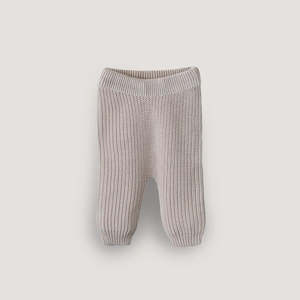 Chunky Knit Pants - Beige