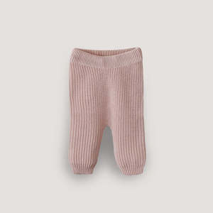 Knitwear: Chunky Knit Pants - Blush