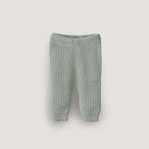 Chunky Knit Pants - Light Mint