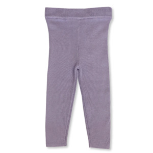 ORGANIC RIBBED ESSENTIAL LEGGINGS - IRIS