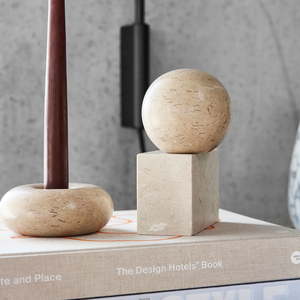 Oyoy Living: Savi Marble Bookend - Round Beige
