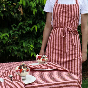 Sundae Seersucker Apron
