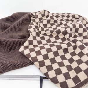 Ecovask: 2 Pack Kitchen Towel Combo - Chocolate Chequer with Chocolate Martini