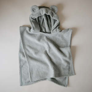 Baby Changing: Bear Poncho Towel - Moss