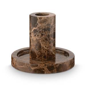 Candle Holder Marble Brown 10.2x7.9cm