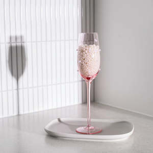 THE PERFECT PEARL CHAMPAGNE FLUTE - BLUSH - SET OF 4