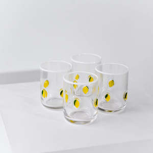Homeware: Lemon Icon Glass - Set of 4