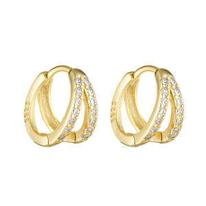 New: Double Angel Huggies - Gold/Clear