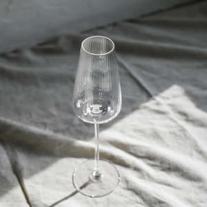 MELTED CRYSTAL CHAMPAGNE FLUTE - SET OF 4