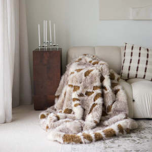 Homeware: Serene Vegan Fur Throw - Multi