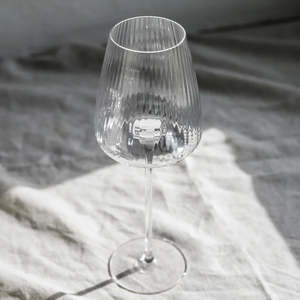 Homeware: MELTED CRYSTAL WHITE WINE GLASS - SET OF 4