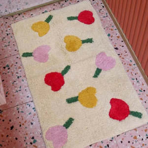 Homeware: Forget Me Not Bath Mat - Vanilla