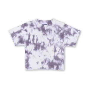 Organic Knitted Tie Dye Rib Tee - Grape