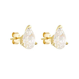 New: Pear Studs 2CT - Gold
