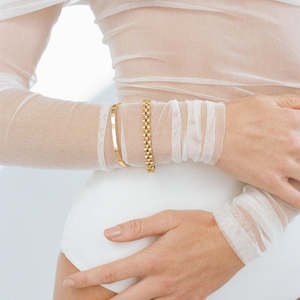 Fine Baby Link Bracelet - Gold